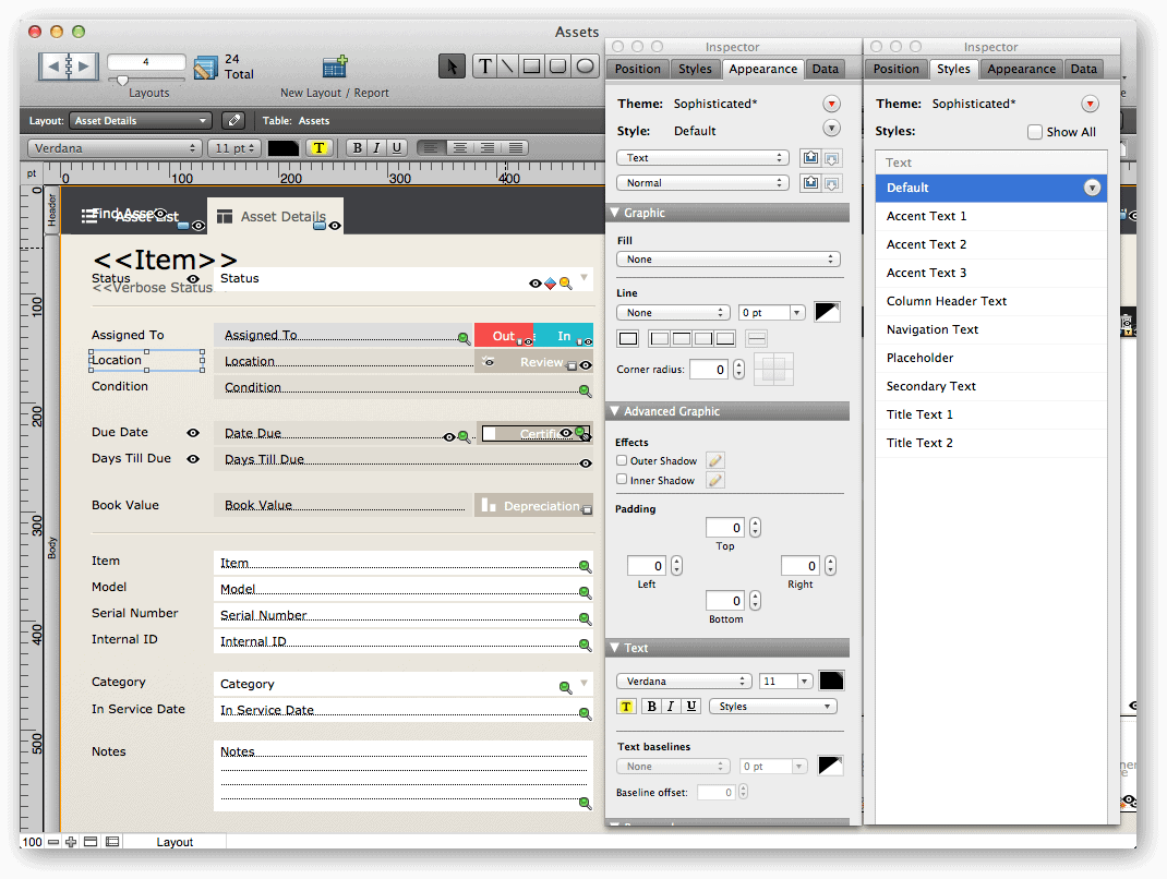 FileMaker 13 Layout Inspector